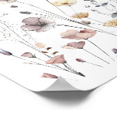Poster Fleurs sauvages Pastel Aquarelle Florale (Coin)