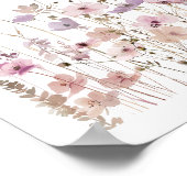 Poster Fleurs sauvages Pastel Boho Aquarelle Florale (Coin)