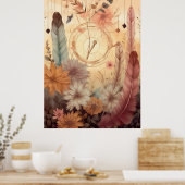 Poster Fleurs sauvages plumés (Cuisine)