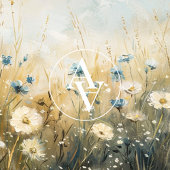 Poster Fleurs sauvages vintages Peinture tons doux Fleurs