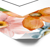 Poster Fleurs sauvages violettes bleues rouges Réception  (Coin)