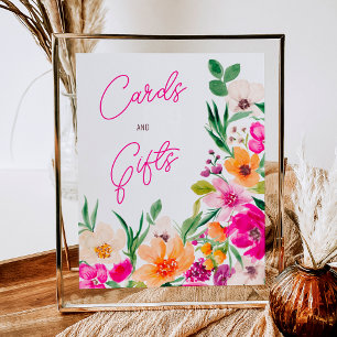 Poster Fleurs sauvages vives et vives bienvenue douche nu