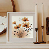 Poster Fleurs sépia