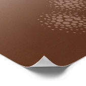 Poster fleurs soufflantes rose et brun (Coin)