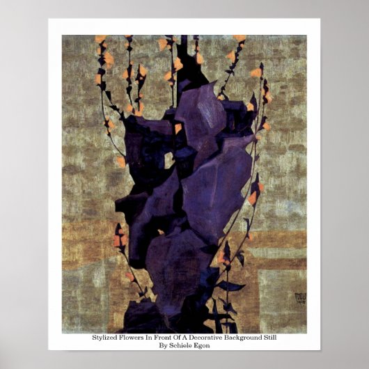 Poster Fleurs stylisées (Devant)
