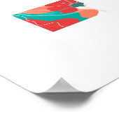 Poster Fleurs sur fond abstrait (Coin)