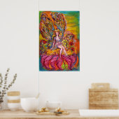 Poster FLEURS SUR L'Imaginaire ROSE IRIS (Cuisine)