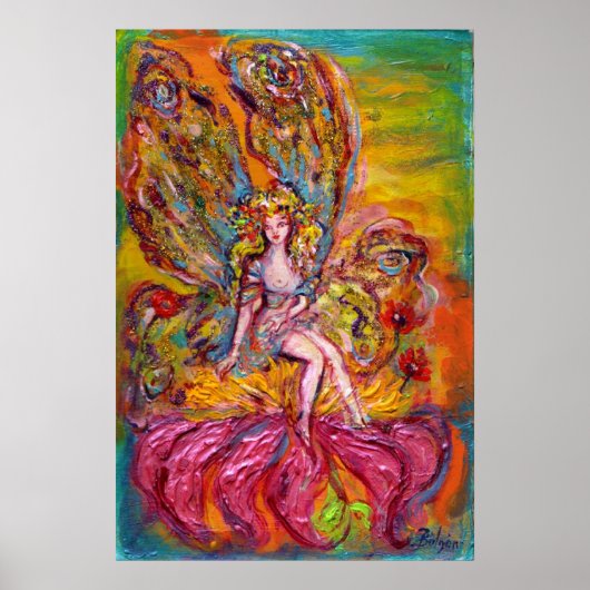 Poster FLEURS SUR L'Imaginaire ROSE IRIS (Devant)