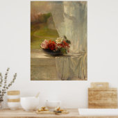 Poster Fleurs sur une haie de fenêtre par John La Farge (Cuisine)