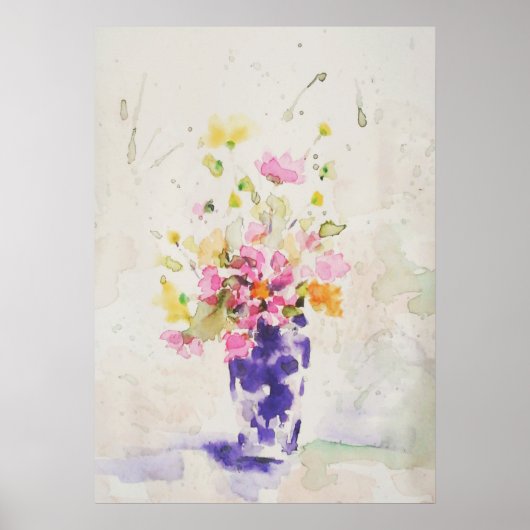Poster Fleurs sur vase (Devant)