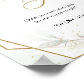 Poster Fleurs teintées de style bohème verdure or Enseign (Coin)