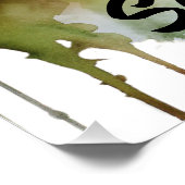 Poster Fleurs Tiger Pastel Safari Aquarelle Savannah (Coin)