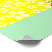 Poster Fleurs Touche De Vert Libellule Art (Coin)
