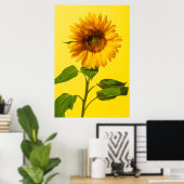 Poster Fleurs | Tournesol jaune (Bureau à domicile)