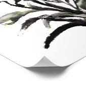 Poster fleurs traditionnelles chinoises (Coin)