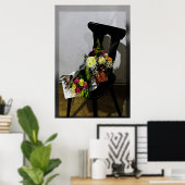 Poster Fleurs tranquilles (Bureau à domicile)