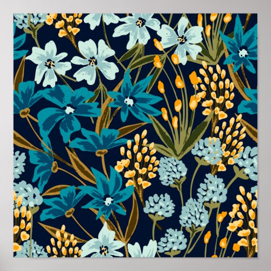 Poster Fleurs tropicales (Devant)