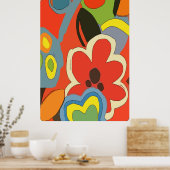 Poster Fleurs tropicales Abstraites (Cuisine)