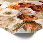 Poster Fleurs tropicales boho arche terre cuite pampas he (Coin)