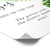 Poster Fleurs tropicales Combien de baisers Panneau (Coin)