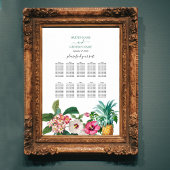Poster Fleurs tropicales et Mariage de verdure