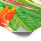 Poster Fleurs tropicales | Oiseau du paradis (Coin)