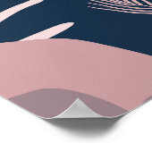 Poster Fleurs tropicales Palm Texture Feuille (Coin)