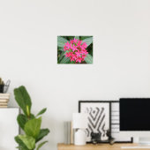 Poster Fleurs tropicales roses vives (Bureau à domicile)