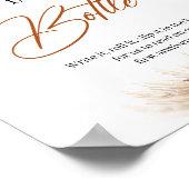 Poster Fleurs tropicales rouillées de cuivre Message dans (Coin)