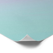 Poster Fleurs turquoise (Coin)