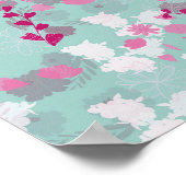 Poster fleurs vertes (Coin)