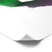 Poster Fleurs vertes Bouche blanche et ombre (Coin)