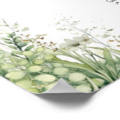 Poster Fleurs vertes Dusty Sage 10 Tables Siège Mariage (Coin)