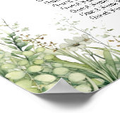 Poster Fleurs vertes Dusty Sage 10 Tables Siège Mariage (Coin)