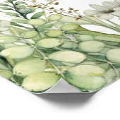 Poster Fleurs vertes Dusty Sage 13 Tables Siège Mariage (Coin)