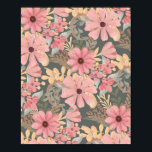 Poster Fleurs vertes rose Sage Laisser Motif Aquarelle<br><div class="desc">Cette motif élégante et féminine est parfaite pour une femme design et branchée. Il présente des fleurs de corail rose, rose moyen, marron, jaune doré et vert de forêt peintes à la main, ainsi que des feuilles sur un arrière - plan vert sauge. C'est le pays, joli, mignon, unique, artistique...</div>