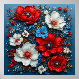 Poster Fleurs vibrantes