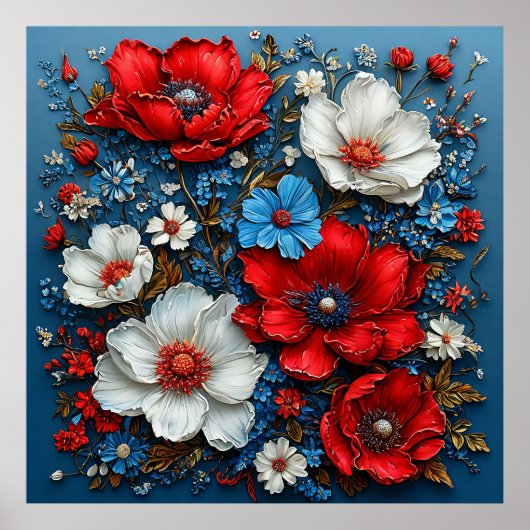 Poster Fleurs vibrantes (Devant)