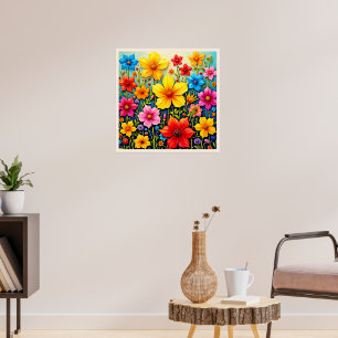 Poster Fleurs Vibrantes : Jardin de Joie Art