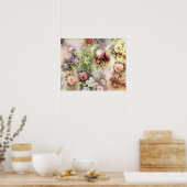 Poster Fleurs vintages (Cuisine)