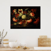 Poster Fleurs vintages (Cuisine)