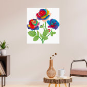 Poster Fleurs vintages
