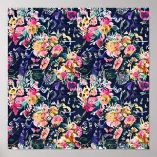 Poster Fleurs vintages