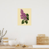 Poster Fleurs vintages Lilac (Cuisine)