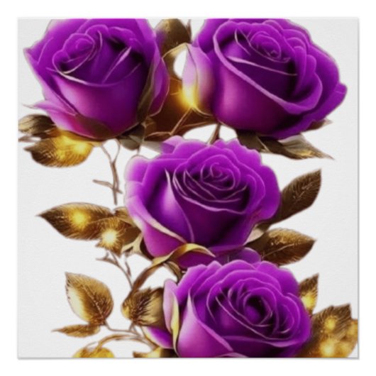 Poster Fleurs violettes (Devant)
