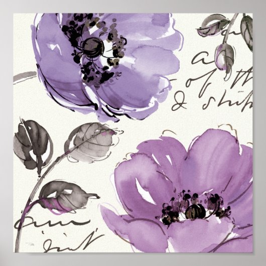 Poster Fleurs violettes (Devant)