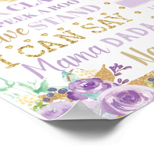 Poster Fleurs Violettes 1er anniversaire Statistiques de  (Coin)