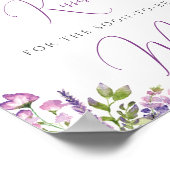 Poster Fleurs violettes Combien de Baisers Signe (Coin)