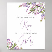 Poster Fleurs violettes Combien de Baisers Signe (Devant)