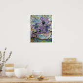 Poster Fleurs violettes dans un bol Impressionnisme Impri (Cuisine)
